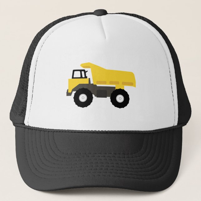 Casquette Camions de construction de camions jaunes (Devant)