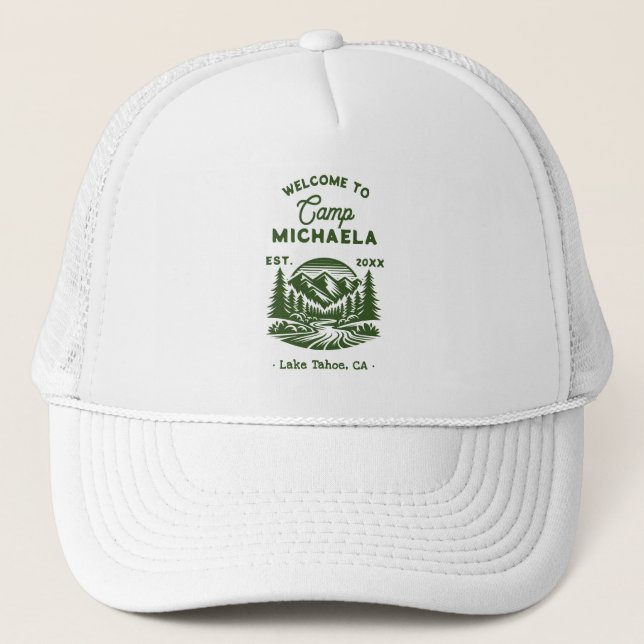Casquette Camp Bachelorette Fête des mariées rétro (Devant)