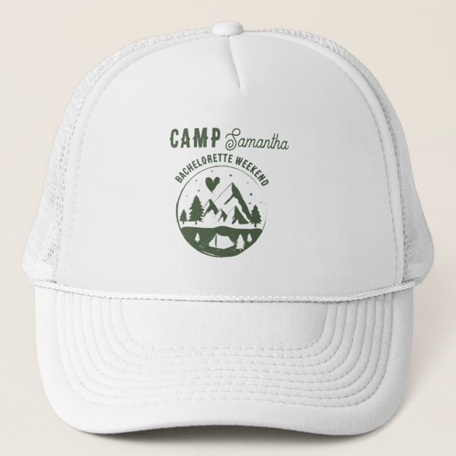 Casquette Camp de fêtes d'enterrement de vie de jeune fille  (Devant)