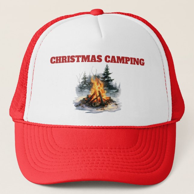 Casquette Camping Chat-Noël Camping Camping - Bonf (Devant)