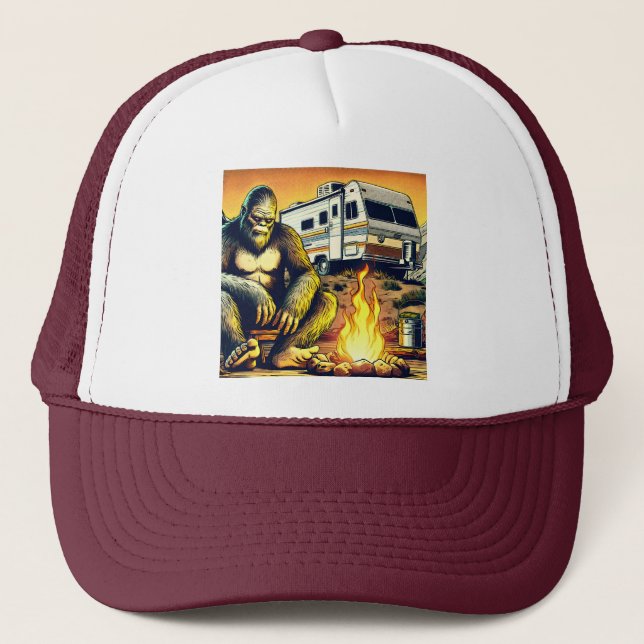 Casquette Camping Retro RV Sasquatch (Devant)