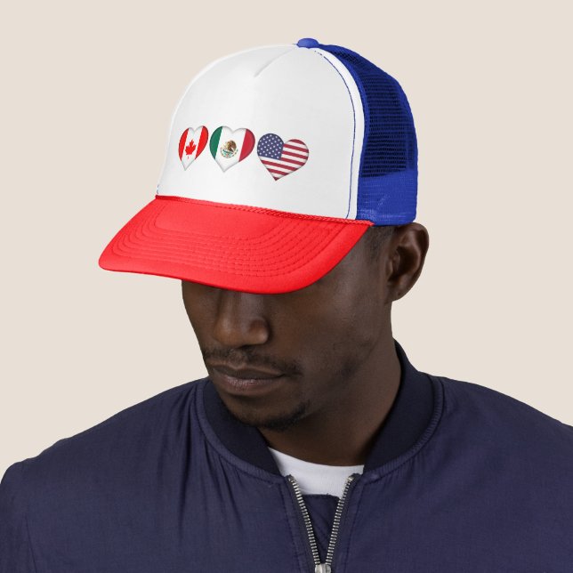 Casquette Canada Mexique États-Unis accueillant le tournoi d (En situation)