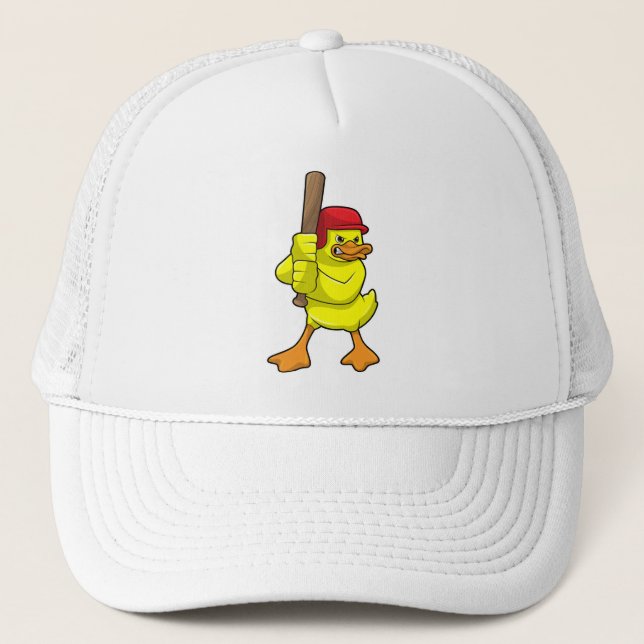 Casquette Canard au baseball avec batte de baseball et Casqu (Devant)