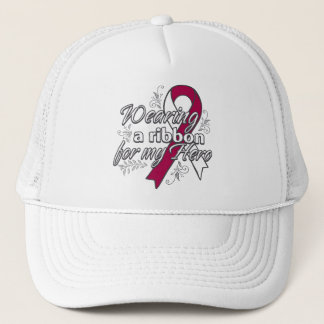 Casquette Cancer de la gorge : porter un ruban pour mon héro
