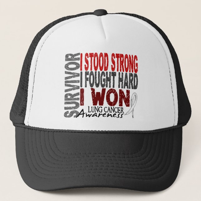 Casquette Cancer de poumon du survivant 4 (Devant)