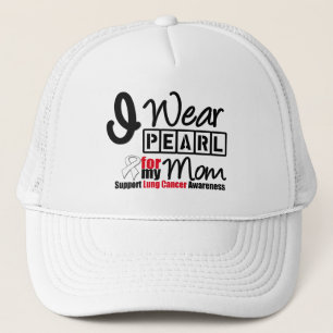 Casquette Cancer de poumon je porte le ruban de perle pour m