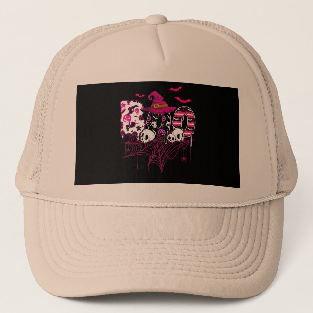 Casquette Cancer du sein Costume d'Halloween Boo avec Casque (Devant)