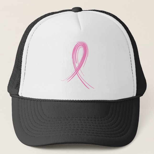 Casquette Cancer du sein rose du ruban 2 (Devant)