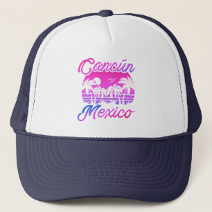 Casquette Cancun Mexique Palm Trees Retro Voyage Souvenirs