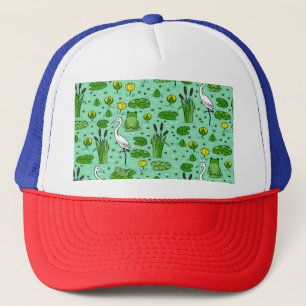 Casquette Cannes, hérons, lis : essaim vintage.
