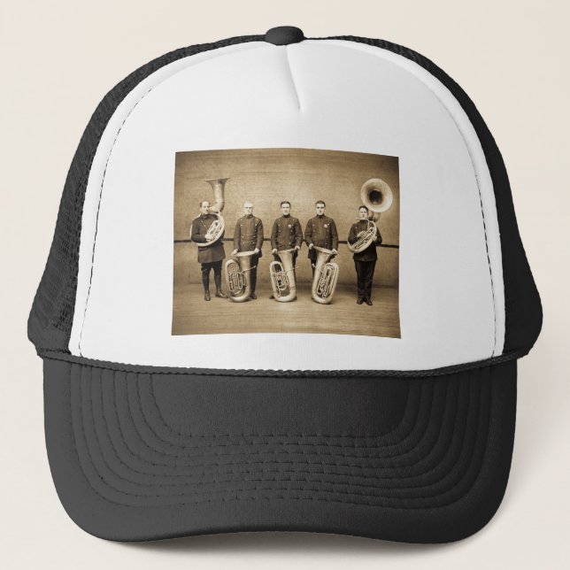 Casquette Cannettes de fil de tuba (sépia) (Devant)
