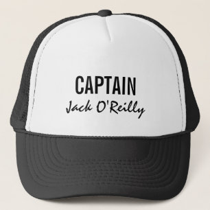 Casquette Capitaine Noir et Blanc Personnalisé