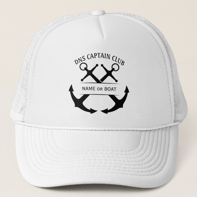 Casquette Captain Your Boat Name  (Devant)