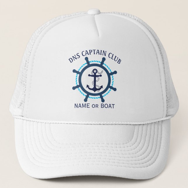 Casquette Captain Your Boat Name  (Devant)