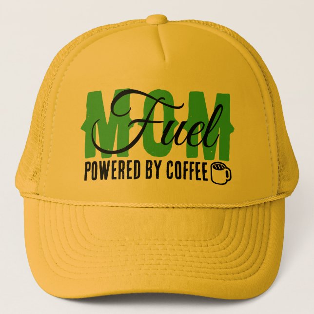 Casquette Carburant Maman - Powered by Coffee Funny Maman Tr (Devant)