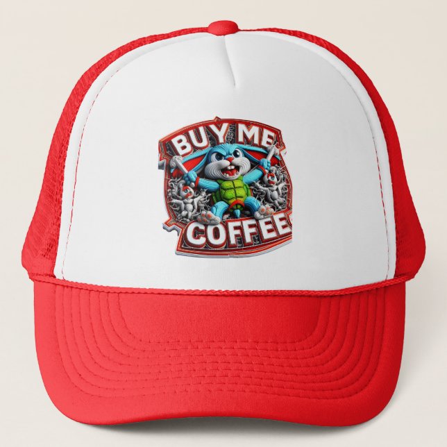 Casquette Carburez Votre Journée : Achetez-Moi Du Café (Devant)