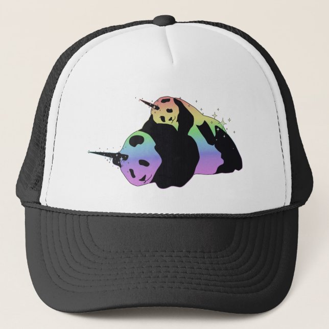 Casquette Caresse magique d'étincelle de pandas de licorne (Devant)