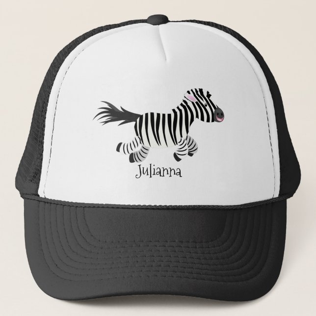 Casquette Caricature amusante de zèbre (Devant)