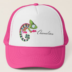 Casquette caricature caméléon