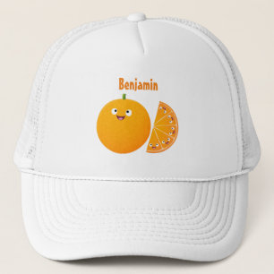 Casquette Caricature d'agrumes d'orange