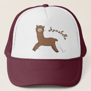 Casquette Caricature d'alpaga brun joli