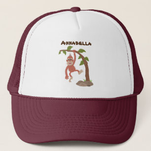 Casquette Caricature de bébé orangoutan joyeux