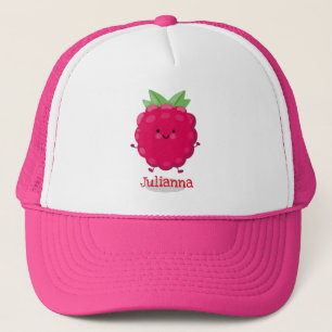 Casquette Caricature de framboise très heureuse