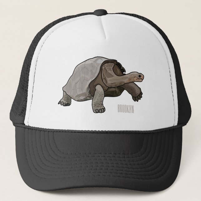 Casquette Caricature de la tortue des Galapagos (Devant)