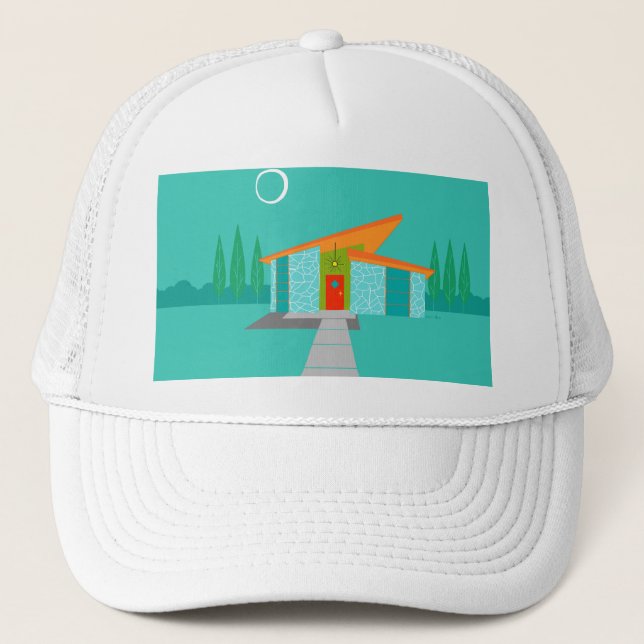 Casquette Caricature de l'âge de l'espace Maison Trucker Cha (Devant)