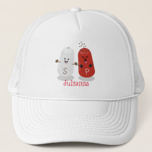 Casquette Caricature de shakers de sel et de poivre de Cute