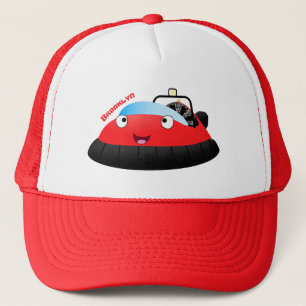 Casquette Caricature d'hovercraft rouge joyeux