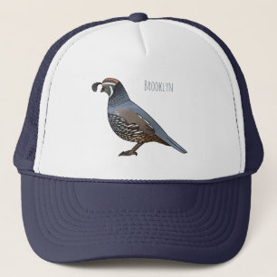 Casquette Caricature d'oiseau de caille de Californie