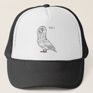 Casquette Caricature d'oiseau pigeon Jacobin