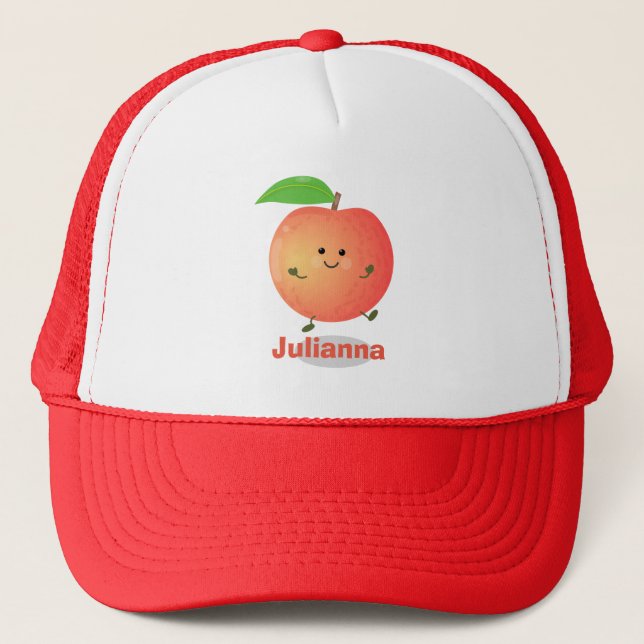 Casquette Caricature jaune pêche très agréable (Devant)