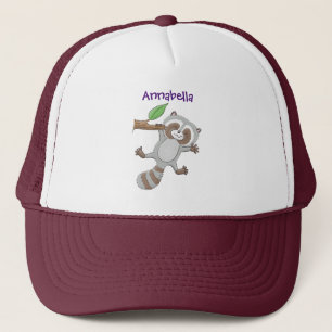 Casquette Caricature pour bébé au raton laveur joyeux