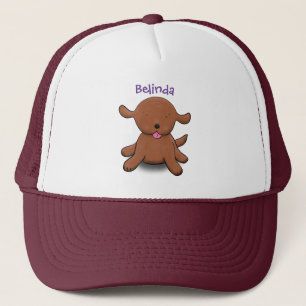 Casquette Caricature pour chien de chiot joyeux
