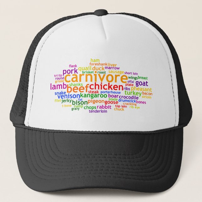 Casquette Carnivore Wordle (Devant)