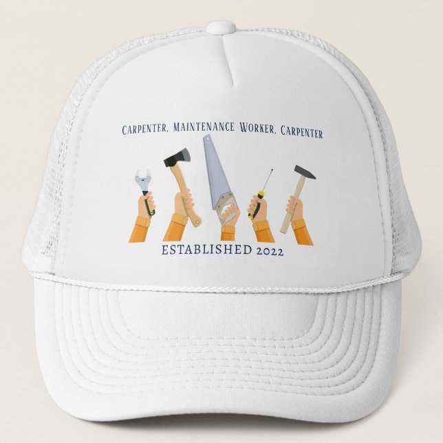 Casquette Carpentier, Travailleur de maintenance, Carpentier (Devant)
