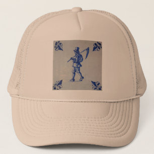 Casquette Carreaux bleus Delft - Moteur portante Scythe ou f