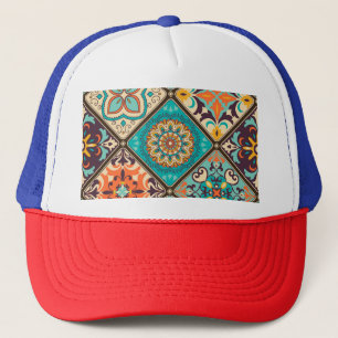 Casquette Carrelage en patchwork coloré : Motifs islamiques.