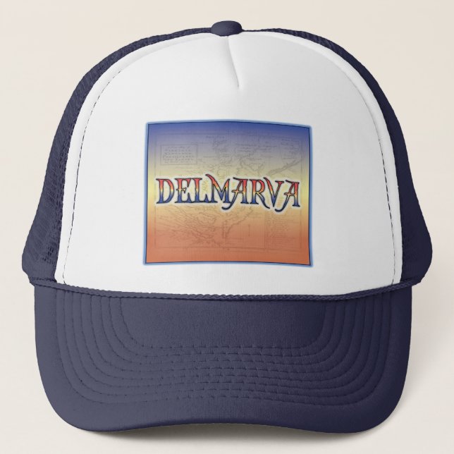 Casquette Carte antique de DelMarVa (Devant)