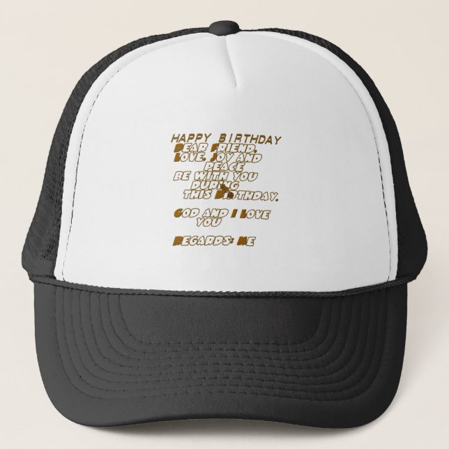 Casquette Carte d'anniversaire pour un ami chrétien (Devant)