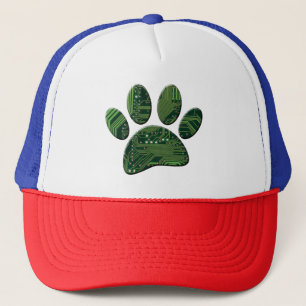 Casquette Carte de circuit Pawprint Dog