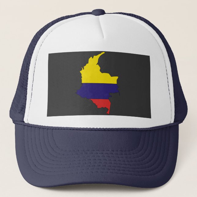 Casquette Carte de drapeau de la Colombie (Devant)