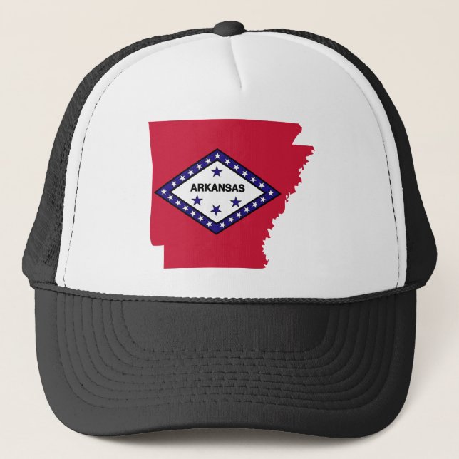 Casquette Carte de drapeau de l'Arkansas (Devant)