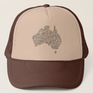 Casquette Carte de l'argot australien