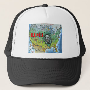 Casquette Carte de l'Illinois États-Unis