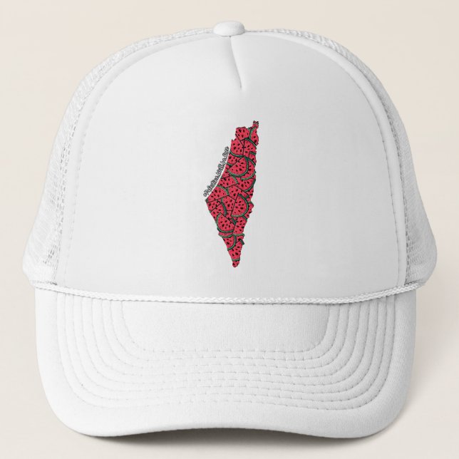 Casquette Carte de Palestine remplie de pastèques | Palestin (Devant)