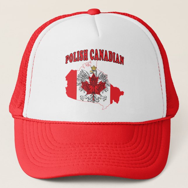 Casquette Carte du drapeau canadien polonais (Devant)