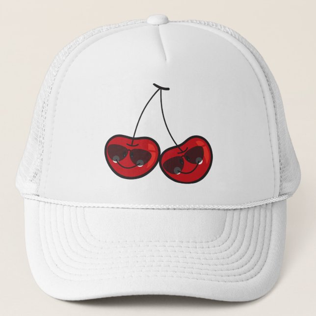 Casquette Cartographie Amusante & Cool Cerises Cheeky Avec L (Devant)